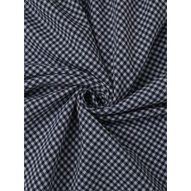 Women Gingham Plaid Crew Neck Casual Short Sleeve Dress Women Gingham Plaid Crew Neck Casual Short Sleeve Dress