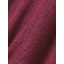 Solid V-neck Long Sleeve Casual Dress For Women Solid V-neck Long Sleeve Casual Dress For Women