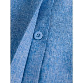 Women Plain Lapel Concealed Placket Casual Shirt Dress Women Plain Lapel Concealed Placket Casual Shirt Dress