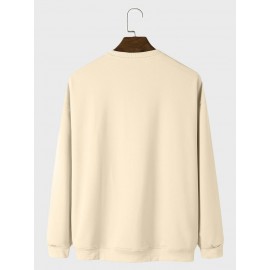 Mens Christmas Santa Claus Side Print Crew Neck Pullover Sweatshirts Winter Mens Christmas Santa Claus Side Print Crew Neck Pullover Sweatshirts Winter