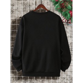 Mens Christmas Santa Claus Print Crew Neck Pullover Sweatshirts Mens Christmas Santa Claus Print Crew Neck Pullover Sweatshirts