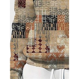 Mens Vintage Geometric Print Crew Neck Pullover Sweatshirts Winter Mens Vintage Geometric Print Crew Neck Pullover Sweatshirts Winter