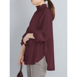 Women Solid Shirred Detail Casual Raglan Sleeve Blouse Women Solid Shirred Detail Casual Raglan Sleeve Blouse