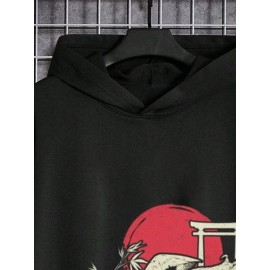 Mens Japanese Ninja Red Sun Print Long Sleeve Hoodies Winter Mens Japanese Ninja Red Sun Print Long Sleeve Hoodies Winter