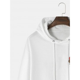 Mens Christmas Santa Claus Letter Print Kangaroo Pocket Drawstring Hoodies Winter Mens Christmas Santa Claus Letter Print Kangaroo Pocket Drawstring Hoodies Winter