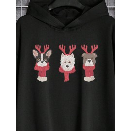 Mens Christmas Cartoon Animal Graphic Casual Long Sleeve Hoodies Winter Mens Christmas Cartoon Animal Graphic Casual Long Sleeve Hoodies Winter