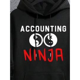 Mens Japanese Ninja Letter Print Kangaroo Pocket Drawstring Hoodies Winter Mens Japanese Ninja Letter Print Kangaroo Pocket Drawstring Hoodies Winter