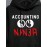 Mens Japanese Ninja Letter Print Kangaroo Pocket Drawstring Hoodies Winter