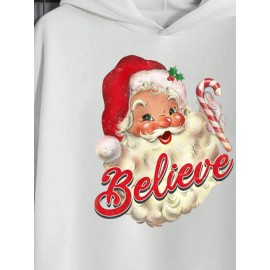 Mens Cute Christmas Santa Claus Print Long Sleeve Hoodies Winter Mens Cute Christmas Santa Claus Print Long Sleeve Hoodies Winter