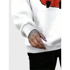 Mens Cute Cat Graphic Kangaroo Pocket Casual Drawstring Hoodies Winter Mens Cute Cat Graphic Kangaroo Pocket Casual Drawstring Hoodies Winter