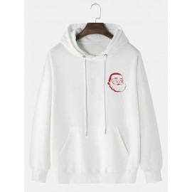 Mens Christmas Letter Back Print Kangaroo Pocket Drawstring Hoodies Winter Mens Christmas Letter Back Print Kangaroo Pocket Drawstring Hoodies Winter